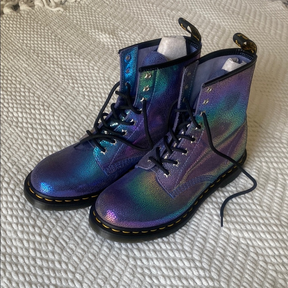 Dr. Martens Iridescent Rainbow Boots